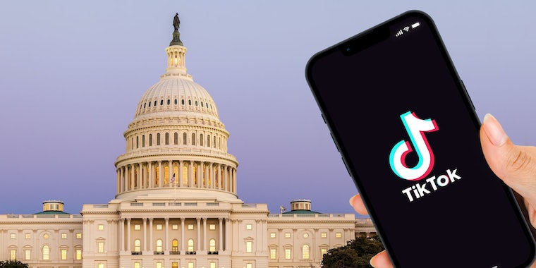 Конгресс запрещает TikTok для участников" телефоны 