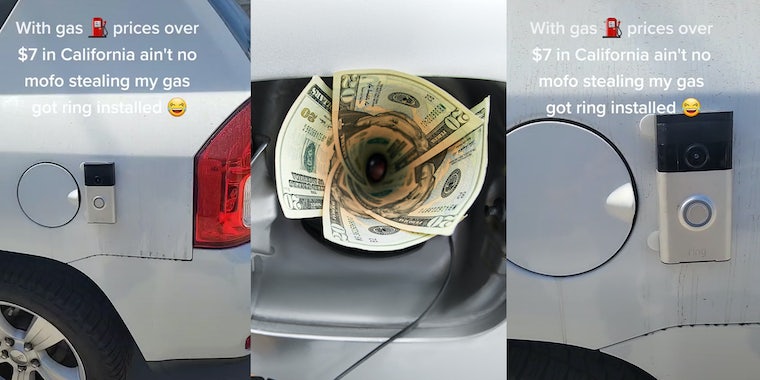«Разве мошенник не ворует мой бензин?»: в связи с ростом цен на бензин люди устанавливают камеры Ring на свои автомобили 