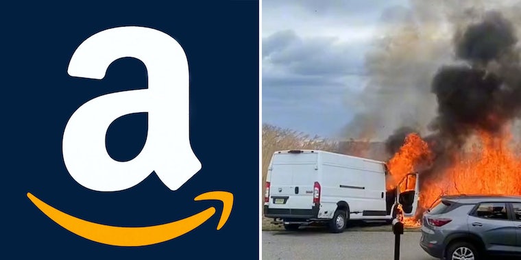 «Вот почему рабочие объединяются в профсоюзы!»: TikTokers обвиняют Amazon после того, как фургон доставки загорелся 
